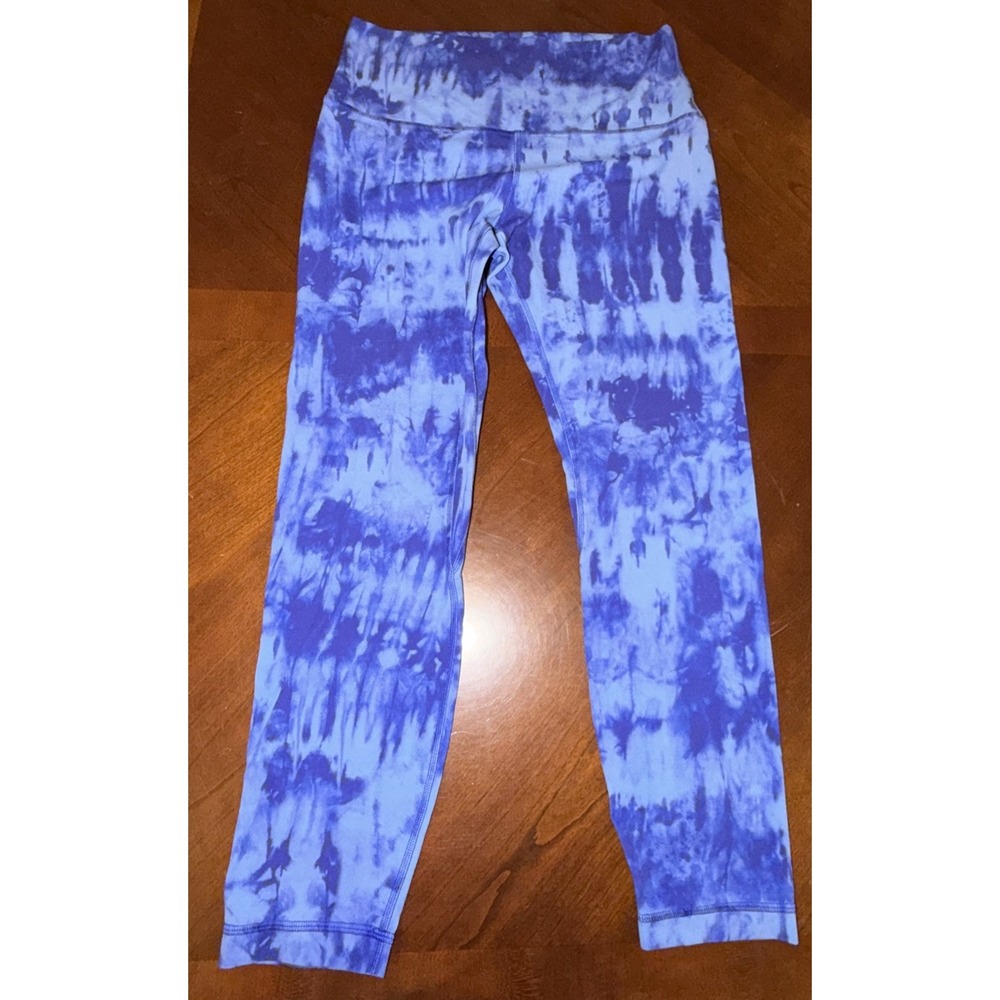Lululemon Align Pant II 25" Game Day Blue Multi Leggings Size 10